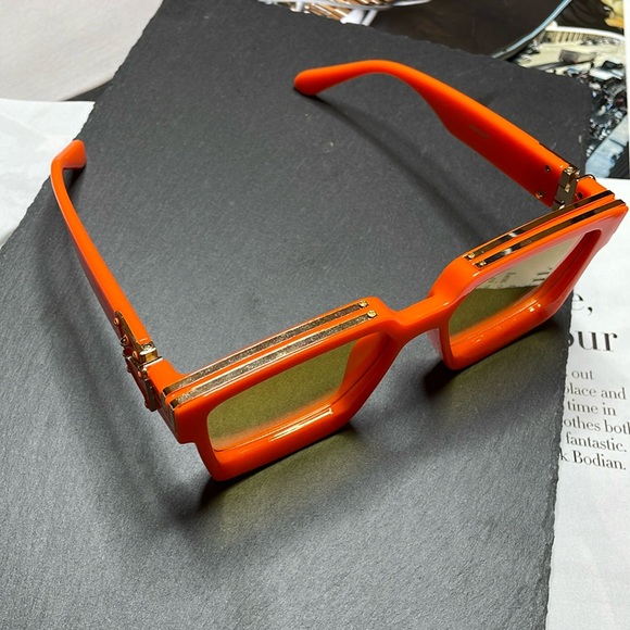 Orange and gold statement sunglasses - Picture 2 of 6